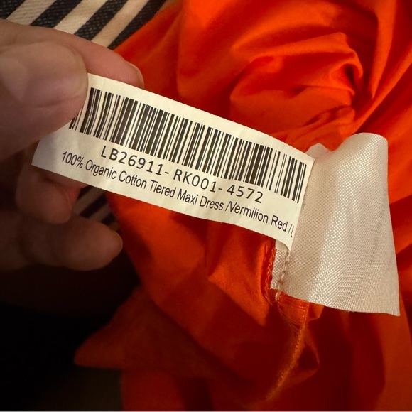 Quince 100% Organic Cotton Poplin Tiered Maxi Dress size Large - Picture 13 of 13